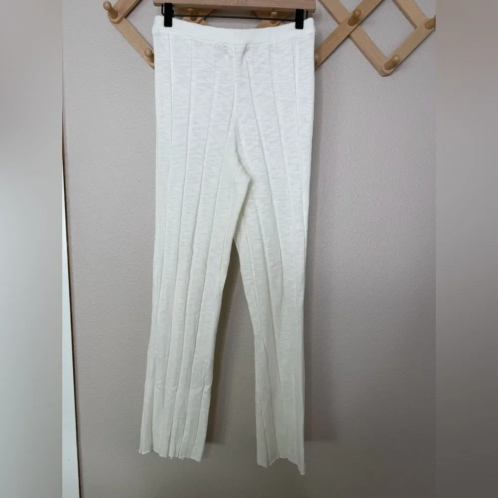 Free-est by Free People Paloma Sweater Pant Sz M White